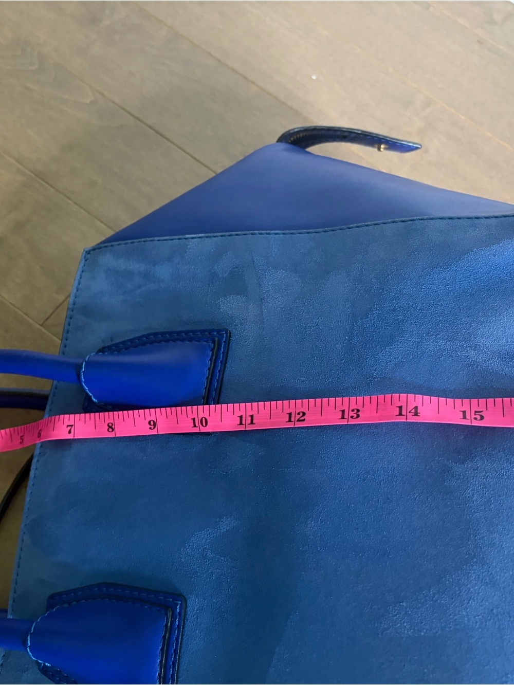 Stella McCartney Blue Faux Leather & Suede Cavendish Boston tote - Picture 14 of 14